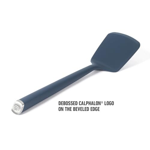 Calphalon Edge Silicone Turner, Flexible Silicone Cooking Spatula with Reinforced Core, Heat-Resistant Nonstick-Safe Turner for Flipping & Cooking, Navy - My Kitchen Products