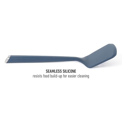Calphalon Edge Silicone Turner, Flexible Silicone Cooking Spatula with Reinforced Core, Heat-Resistant Nonstick-Safe Turner for Flipping & Cooking, Navy - My Kitchen Products