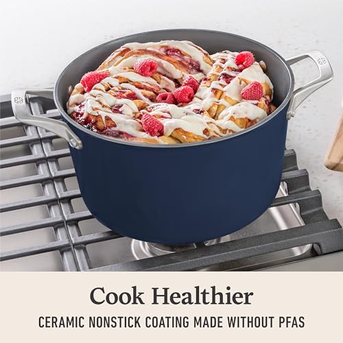 Calphalon® Premier Ceramic Nonstick 7-Qt. Dutch Oven with Lid, Midnight Blue - My Kitchen Products
