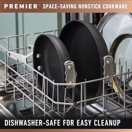 Calphalon Premier Space Saving 1.5 Quart Sauce Pan with Lid, Hard-Anodized Nonstick Cookware with MineralShield Technology, Dishwasher and Oven Safe - My Kitchen Products