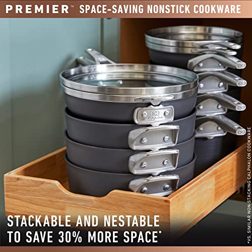 Calphalon Premier Space-Saving Nonstick Cookware Set, 8-Piece, Stackable, Hard-Anodized Aluminum - My Kitchen Products