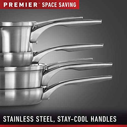 Calphalon Premier Space-Saving Stainless Steel Pots and Pans, 10-Piece Cookware Set - My Kitchen Products
