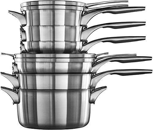 Calphalon Premier Space-Saving Stainless Steel Pots and Pans, 10-Piece Cookware Set - My Kitchen Products