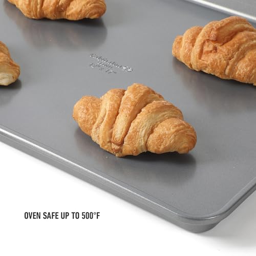 Calphalon Titan Cookie Sheet 2-Pack Set, 12 x 17 Inch Nonstick Baking Sheets, Cookie Baking Sheet, Metal Baking Sheet, PFOA-Free for Even Baking, Durable Design - My Kitchen Products