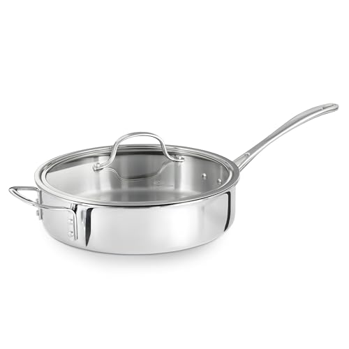Calphalon Tri-Ply Stainless Steel 3 qt. Sauté Pan & Cover - My Kitchen Products