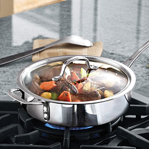 Calphalon Tri-Ply Stainless Steel 3-Quart Saute Pan with Cover - My Kitchen Products