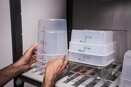 Cambro Food Storage Containers with Lids (BPA-Free) - 4 Quart - Food Grade Buckets with Lids (2 Pack) - For Dough Proofing and Brining (Translucent) - My Kitchen Products