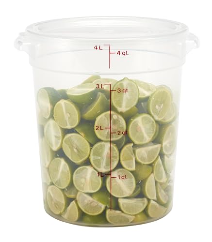 Cambro Food Storage Containers with Lids (BPA-Free) - 4 Quart - Food Grade Buckets with Lids (2 Pack) - For Dough Proofing and Brining (Translucent) - My Kitchen Products