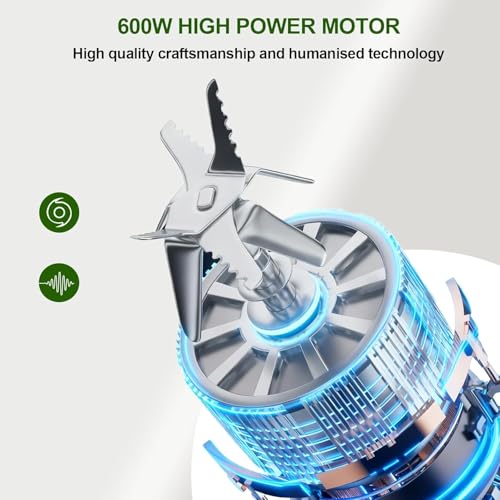 Camic Food Processor, 600W, Shredding and Slicing, French Fries Cutter, Kneading, Meat and Vegetable Chopping, Ice Crushing, 6 Presets, Easy to Operate and Clean for Home Use (Standard Version) - My Kitchen Products