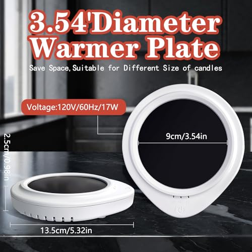 Candle Warmer with Timer,Coffee Cup Warmer with Timer,Fastest Heating & Highest Temperature，Three time Gears (3H, 6H, 9H),Coffee Cup Warmer for Desk,Candle Warmer,Gifts for Festival Birthday - My Kitchen Products