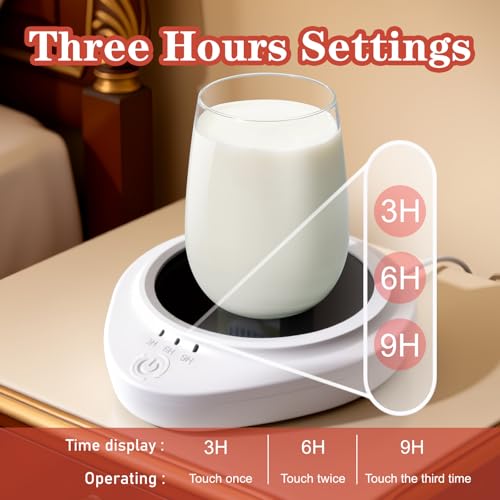 Candle Warmer with Timer,Coffee Cup Warmer with Timer,Fastest Heating & Highest Temperature，Three time Gears (3H, 6H, 9H),Coffee Cup Warmer for Desk,Candle Warmer,Gifts for Festival Birthday - My Kitchen Products