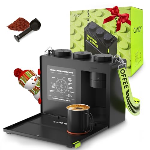 CANDY Portable Espresso Machine with Strap, 3 in 1 Coffee Maker, One-Touch Operation, Rechargeable Cold Brew Up to 60 Cups, for Ground, Ideal for Camping, RV & Outdoor, Home, Heating in Plug-in Mode - My Kitchen Products