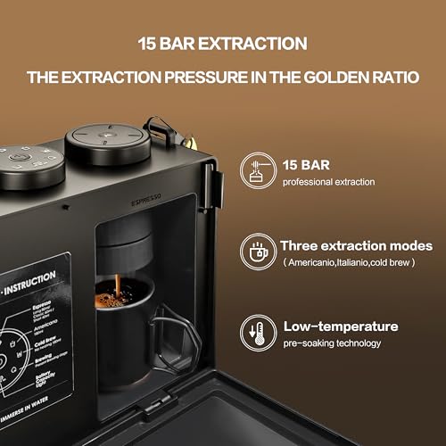 CANDY Portable Espresso Machine with Strap, 3 in 1 Coffee Maker, One-Touch Operation, Rechargeable Cold Brew Up to 60 Cups, for Ground, Ideal for Camping, RV & Outdoor, Home, Heating in Plug-in Mode - My Kitchen Products