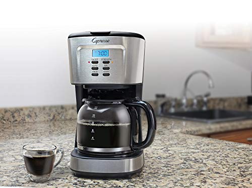 Capresso 12-Cup Coffee Maker with Glass Carafe, Stainless and Black 416.05 - My Kitchen Products