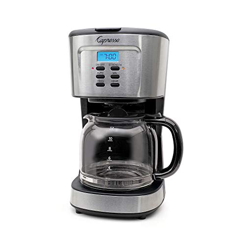 Capresso 12-Cup Coffee Maker with Glass Carafe, Stainless and Black 416.05 - My Kitchen Products