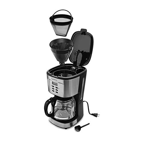 Capresso 12-Cup Coffee Maker with Glass Carafe, Stainless and Black 416.05 - My Kitchen Products
