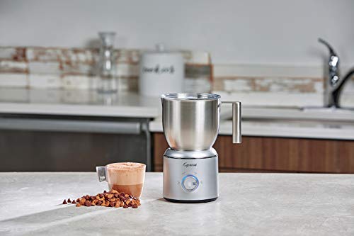 Capresso froth Select Automatic Milk Frother and Hot Chocolate Maker, Stainless Steel 209.05, Silver, 20 ounce - My Kitchen Products