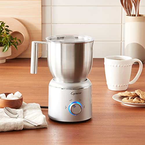Capresso froth Select Automatic Milk Frother and Hot Chocolate Maker, Stainless Steel 209.05, Silver, 20 ounce - My Kitchen Products