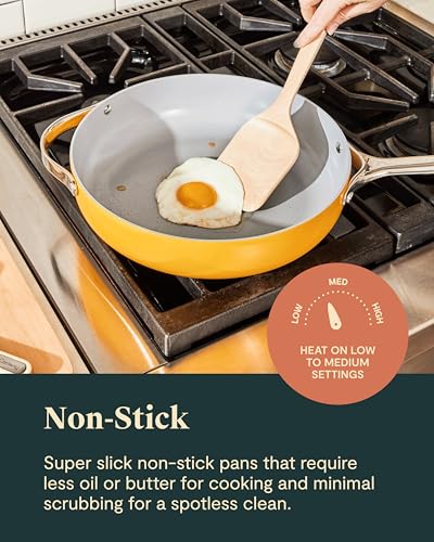 Caraway Deluxe Non-stick Ceramic Cookware Set (16 Piece) Pots, Frying Pans, Lids and Kitchen Storage - PFAS & PFOA Free - Oven Safe Pan Set & Compatible with All Stovetops - Navy - My Kitchen Products