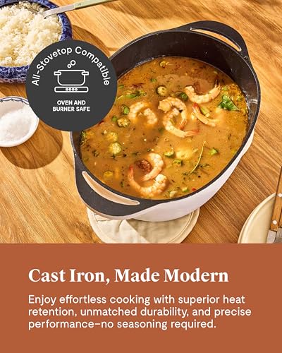 Caraway Enameled Cast Iron Dutch Oven - 8qt Dutch Oven With Lid - 3 Layer Enamel Coating - No Seasoning Required - Compatible With All Stovetops - Oven Safe - No Forever Chemicals - Cream - My Kitchen Products