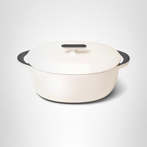 Caraway Enameled Cast Iron Dutch Oven - 8qt Dutch Oven With Lid - 3 Layer Enamel Coating - No Seasoning Required - Compatible With All Stovetops - Oven Safe - No Forever Chemicals - Cream - My Kitchen Products
