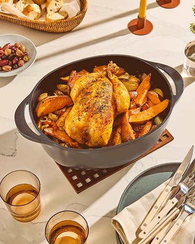Caraway Enameled Cast Iron Dutch Oven - 8qt Dutch Oven With Lid - 3 Layer Enamel Coating - No Seasoning Required - Compatible With All Stovetops - Oven Safe - No Forever Chemicals - Cream - My Kitchen Products