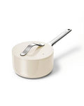 Caraway Nonstick Ceramic Sauce Pan with Lid (1.75 qt) - Non Toxic, PTFE & PFOA Free - Oven Safe & Compatible with All Stovetops (Gas, Electric & Induction) - Cream - My Kitchen Products