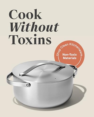 Caraway Stainless Steel Dutch Oven (6.5 Qt) - 5-Ply Stainless Steel - Oven Safe & Stovetop Agnostic - Non Toxic, PTFE & PFOA Free - My Kitchen Products