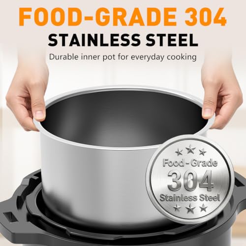 CARORI 8Qt 12-in-1 Electric Pressure Cooker, 1200W, Quick Meals, Time-Saving, Healthy, Easy Cooking Appliance, Slow,Rice,Steamer, Sauté, Yogurt Maker, Warmer & Sterilizer,Safer Venting Design, Black - My Kitchen Products