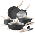 CAROTE 14Pcs Pots and Pans Set Non Stick, Cookware Sets Induction Cookware Granite Cooking Set with Frying Pans, Saucepans, Saute Pan, Extra Large Casserole - My Kitchen Products