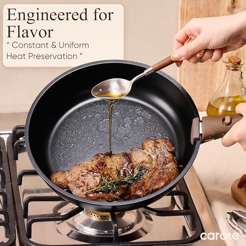 CAROTE 19pcs Pots and Pans Non Stick, Cookware Sets Detachable Handle, Induction Kitchen Pots and Pans,NonStick Cooking Set, Oven/Dishwasher/Fridge Safe, Space Saving - My Kitchen Products