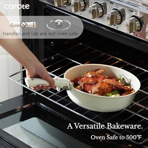 CAROTE 19pcs Pots and Pans Set, Nonstick Cookware Set Detachable Handle, Induction Kitchen Cookware Sets Non Stick with Removable Handle, RV Cookware Set, Oven Safe - My Kitchen Products