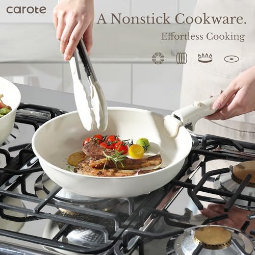 CAROTE 19pcs Pots and Pans Set, Nonstick Cookware Set Detachable Handle, Induction Kitchen Cookware Sets Non Stick with Removable Handle, RV Cookware Set, Oven Safe - My Kitchen Products
