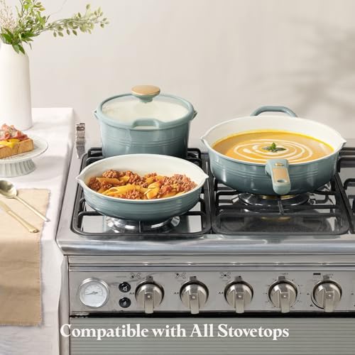 CAROTE 20Pcs Titanium Cookware Set, Pots and Pans Set Non Stick, Kitchen Cooking Set with Detachable Handle, Non Toxic Induction Cookware, Dishwasher/Oven Safe - My Kitchen Products