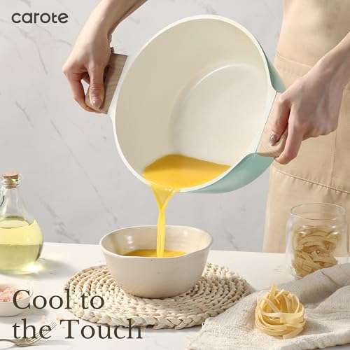 CAROTE 21-Piece Ceramic Pots and Pans Cookware Set, Non Stick Induction Cook Ware Kitchen Cooking Set Non-Toxic Health, PFAS Free - My Kitchen Products