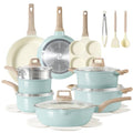 CAROTE 21-Piece Ceramic Pots and Pans Cookware Set, Non Stick Induction Cook Ware Kitchen Cooking Set Non-Toxic Health, PFAS Free - My Kitchen Products