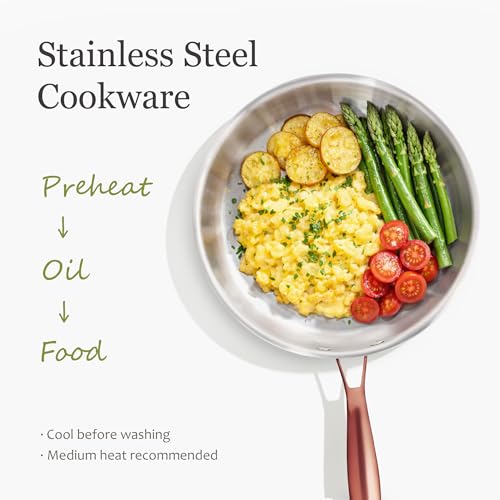 CAROTE 21pcs Tri-Ply Stainless Steel Cookware Set, Pots and Pans Set, Non Toxic Induction Kitchen Cooking Sets, Cookware Collection, Mirror Polish, Gold - My Kitchen Products