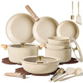 CAROTE 25PCS Ceramic Cookware Set, Pots and Pans set Non Stick, RV Kitchen Cooking Set Removable Handles, Oven Safe, Induction Cookware, Non-toxic Kitchen Cooking Set, PFAS and PFOA Free - My Kitchen Products