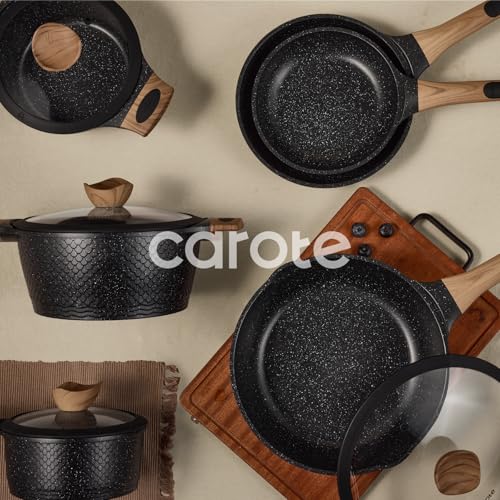 CAROTE 26PCS Pots and Pans Set Non Stick, Cookware Set Pots and Pans Induction Cook Ware, Nonstick Kitchen Cooking, PFOA Free, Black - My Kitchen Products
