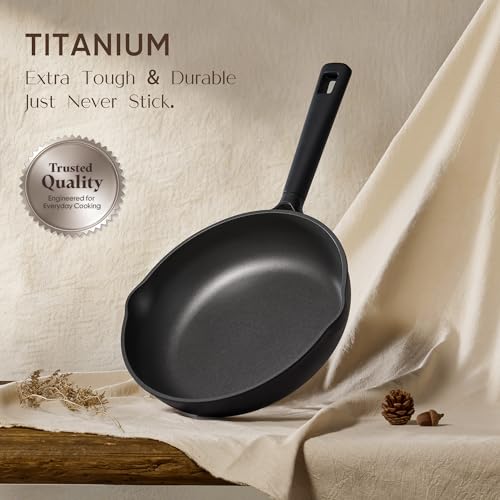 CAROTE 28PCS Pots and Pans Set, Nonstick Cookware Set Kitchen Non Stick Induction Titanium Cookware Non-toxic Granite Cooking set, PFOA Free, Black - My Kitchen Products