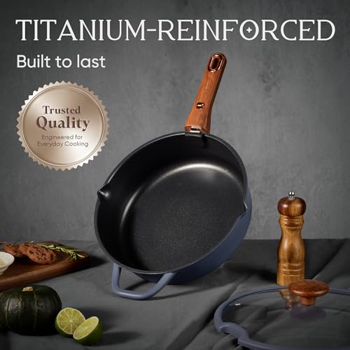 CAROTE 30-Piece Titanium Cookware Set, Nonstick Pots and Pans Set with Detachable Handle, RV Kitchen Cooking Set, Camping Use, Induction Compatible, Dishwasher & Oven Safe - My Kitchen Products