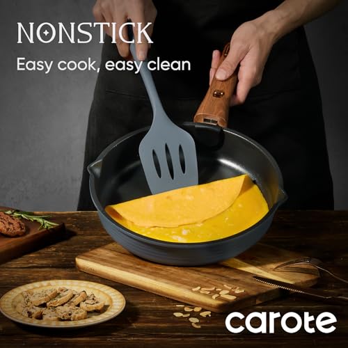 CAROTE 30-Piece Titanium Cookware Set, Nonstick Pots and Pans Set with Detachable Handle, RV Kitchen Cooking Set, Camping Use, Induction Compatible, Dishwasher & Oven Safe - My Kitchen Products