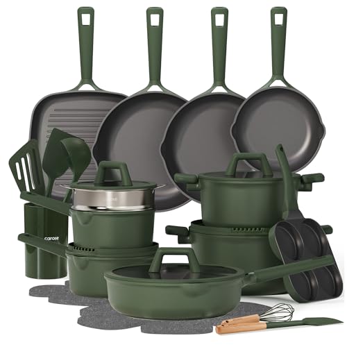 CAROTE 31PCS Pots and Pans Set, Nonstick Cookware Set Kitchen Non Stick Induction Titanium Cookware Non-toxic Granite Cooking set, PFOA Free - My Kitchen Products
