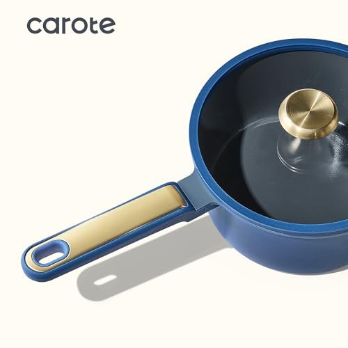 CAROTE Ceramic Cookwar Set, Pots and Pan Set Non Stick 16 Piece, Cookware Set Kitchen Cooking Set Non Toxic, PFAS PTFE Free, Blue - My Kitchen Products