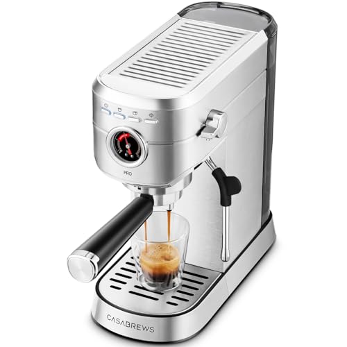CASABREWS 5418 PRO Espresso Machine 20 Bar, Upgraded Espresso Maker with Powerful Steam Milk Frother, Stainless Steel Coffee Machine with Fast Heating System for Cappuccino, Latte, Silver - My Kitchen Products