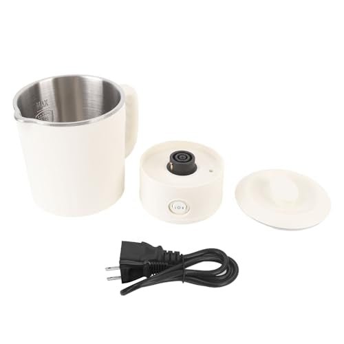 CCYLEZ Portable Electric Kettle 600ml Folding Travel Kettle Stainless Steel Tea Brewer Milk Frother Coffee Maker with Temperature Control for Travel Camping Office Home Use (US Plug 110V) - My Kitchen Products