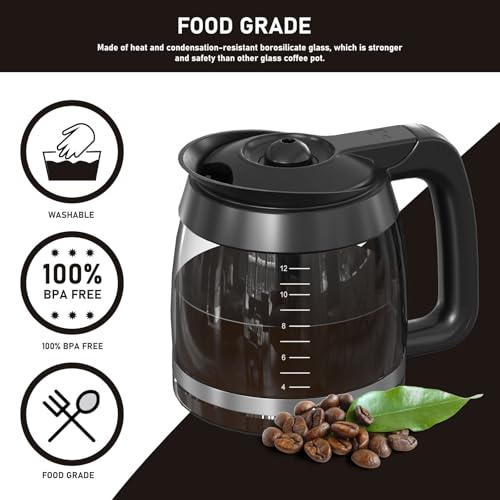 CE251 12-Cup Glass Carafe Pot Replacement Compatible with Ninja Coffee Brewer Maker, Fit Models CE251 CE201 CE201C CE200 CE200C Model XGLSLID200, 1 Pack - My Kitchen Products