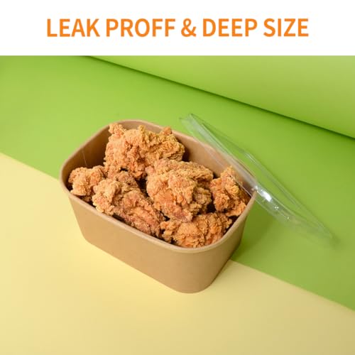Celel 35 oz Paper Food Containers with Lids 50 Pack Meal Prep Containers - My Kitchen Products