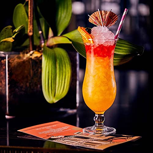 Cheardia 6 Pack Hurricane Glass, 14 oz Pina Colada Glasses Clear Tulip Drinking Cups for Juices, Cocktails, Full-Bodied Beer, Tropical Drinks, Water, Beverages - My Kitchen Products