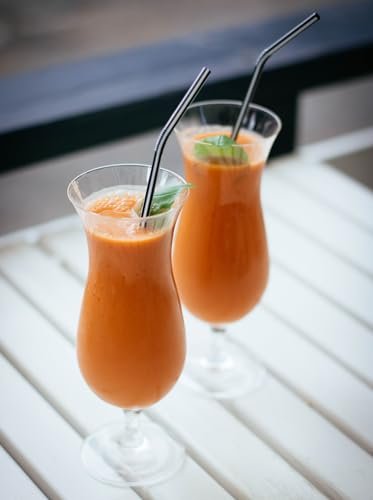 Cheardia 6 Pack Hurricane Glass, 14 oz Pina Colada Glasses Clear Tulip Drinking Cups for Juices, Cocktails, Full-Bodied Beer, Tropical Drinks, Water, Beverages - My Kitchen Products